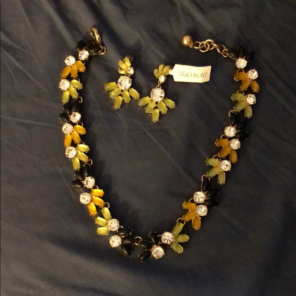 Lulu frost earring and necklace set